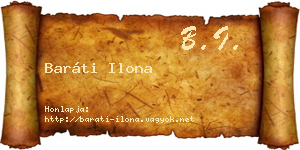 Baráti Ilona névjegykártya
